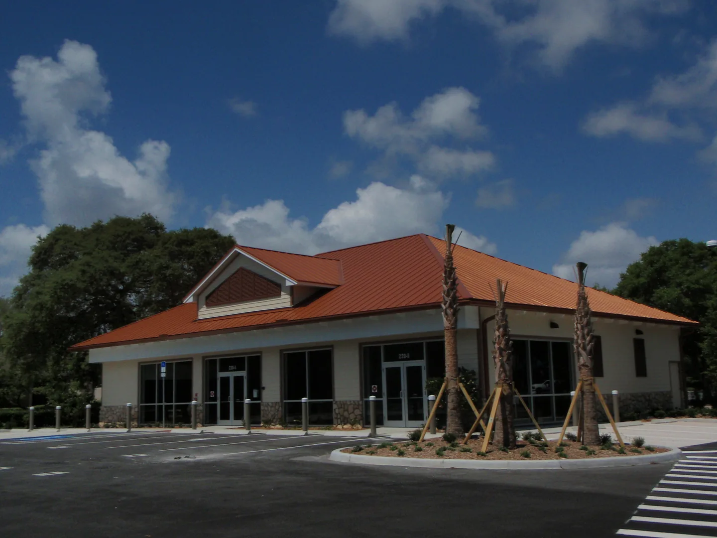 aerial building roof leeward